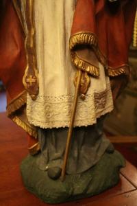 Religious Statue en wood polychrome, Italy 20th century