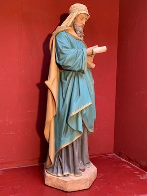 Religious Statue en Terra-Cotta polychrome, France 19th century