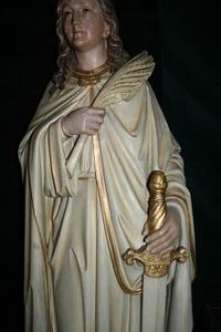 Religious Statue en SANDSTONE POLYCHROME, dutch 19th century