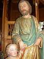 Religious Statue St. Joseph en PLASTER POLYCHROME, France 19th century