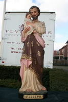 Religious Statue St. Joseph en PLASTER POLYCHROME, France 19th century