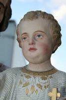 Religious Statue St. Joseph en PLASTER POLYCHROME, France 19th century