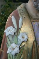 Religious Statue St. Joseph en PLASTER POLYCHROME, France 19th century