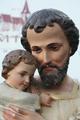 Religious Statue St. Joseph en PLASTER POLYCHROME, France 19th century