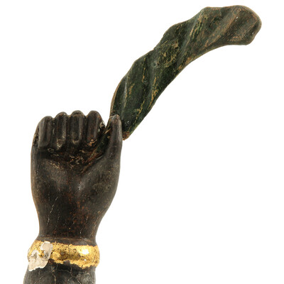 Reliquary - Arm Ex Ossibus M. Tranquilli en Wood / Glass , Italy  18 th century ( Anno 1785 )