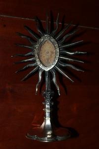 Reliquary Ex Praesepio D.N.J.C. en silver, France 18 th century