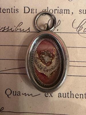 1  Reliquary - First Class Relic Ex Ossibus St. Constansia With Document