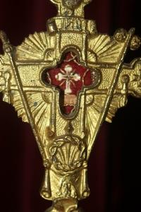 Reliquary Of The True Cross  en bronze, France 19th century