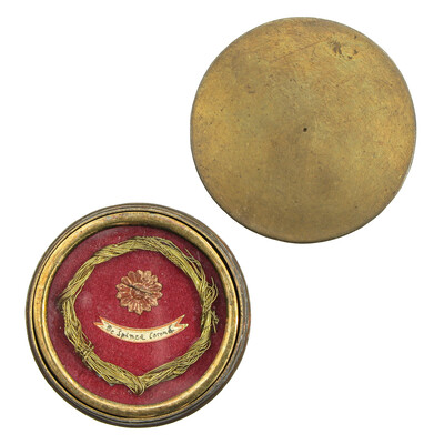 Reliquary - Relic Crown Of Thorns en Brass / Glass / Wax Seal, Italy  19 th century