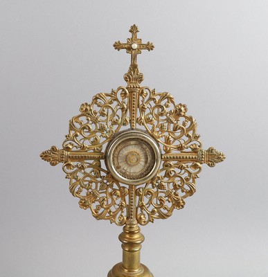 Reliquary -Relic Ex Cineribus St. Margareta Maria Alacoque. en Bronze / Gilt, Italy  20th century ( 1920 )