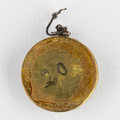 Reliquary - Relic Ex Ossibus Gerardi Majella With Original Document en Brass / Glass / Wax Seal, Belgium  19 th century