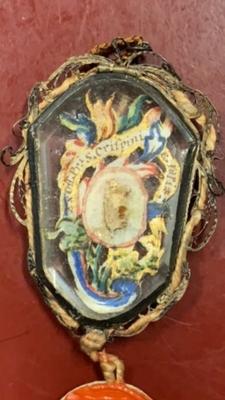 Reliquary - Relic Ex Ossibus St. Crispinus Ep. en Rock Chrystal, Italy 17 th century