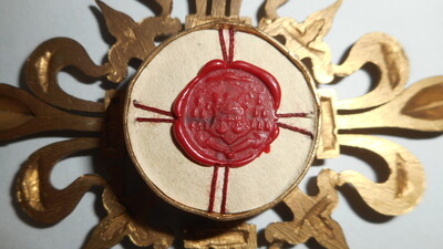 Reliquary - Relic Ex Ossibus St. Deodatus Of Nevers ( Didier ) With Original Document Belgium  19 th century