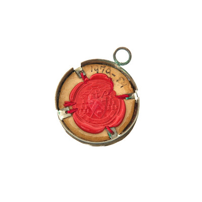 Reliquary - Relic Ex Ossibus St. Peter Apostle  en Brass / Glass / Wax Seal, 19 th century