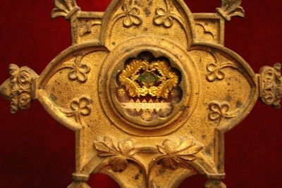 Reliquary Relic St. Jean Baptist De La Salle en Bronze / Gilt, France 19th century ( anno 1890 )