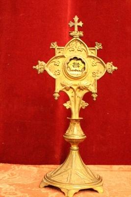 Reliquary Relic St. Jean Baptist De La Salle en Bronze / Gilt, France 19th century ( anno 1890 )