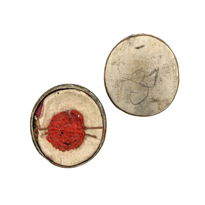 Reliquary - Relic St. Nicholas en Brass / Glass / Wax Seal, Italy  19 th century