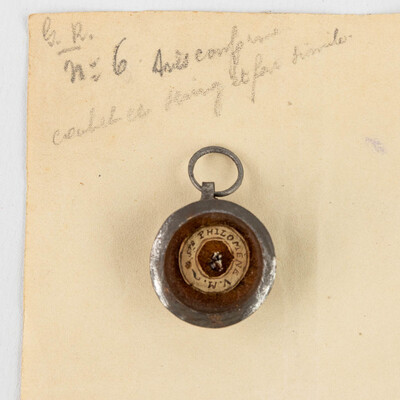 Reliquary - Relic St. Philomena With Original Document en Brass / Glass / Wax Seal, Belgium  19 th century