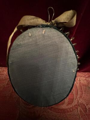 Reliquary - Relics : Della Rosa Di S. Benedicte Abt. St. Johanna & More. Agnus Dei - Relic en Monastery - Work, Italy / Holland 19 th century ( Anno 1890 )