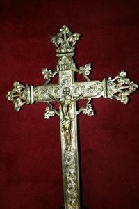 Altar - Cross style roman en bronze, France 19th century