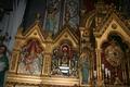 Classicistic Altar , Hand-Carved Wood / Gilt , Table Full Oak , Bronze Tabernacle (Safe) , Corpus & Reliefs Wood , Angels Terra-Cotta style roman en wood polychrome, Dutch 19th century