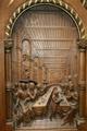 Stunning Altar style roman en HEAVILY HAND-CARVED FULL-OAK, Monastery Belgium 19th century ( anno 1867 )