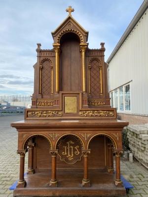 Altar style Romanesque en Oak wood / Gilt / Painted, France