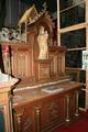 Altar style Romanesque en wood oak, Belgium 19th century