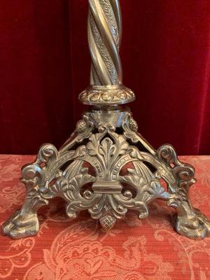 Altar - Cross style Romanesque en Bronze / Plated Silver / Polished Varnished, France 19th century