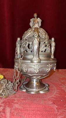 Censer  style Romanesque en Bronze / Silver Plated , France 19 th century ( Anno 1875 )