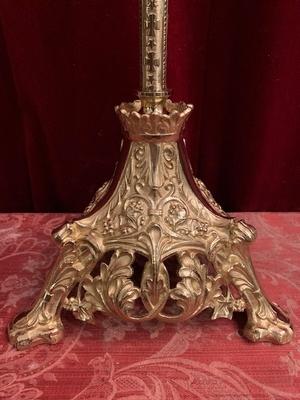 Censer Stand style Romanesque en Bronze / Polished and Varnished, Belgium 19th century