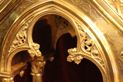 Chapel style Romanesque en Bronze Gilt, Belgium 19th century ( anno 1890 )