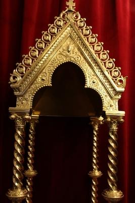 Exposition Chapel style Romanesque en Brass / Bronze / Polished and Varnished, France 19th century