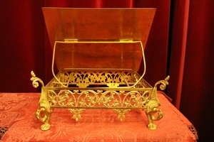 Missal Stand style Romanesque en Brass / Bronze / Gilt, France 19th century