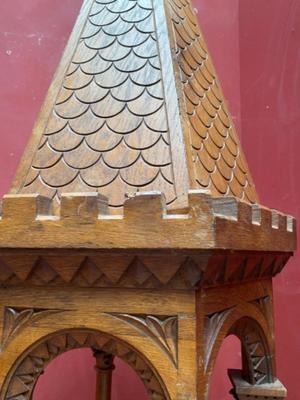 Architectural Ornament style Romanesque - Style en Oak wood, France 19 th century ( Anno 1875 )