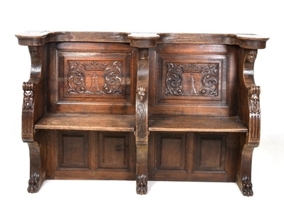 Choir-Stalls style Romanesque - Style en Oak wood, Dutch 18th century