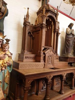 Exceptional Altar  style Romanesque - Style en Oak wood, France