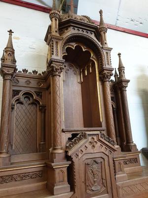 Exceptional Altar  style Romanesque - Style en Oak wood, France