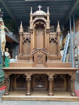 Exceptional Altar.  style Romanesque - Style en Oak wood, France