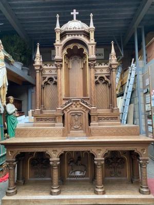 Exceptional Altar.  style Romanesque - Style en Oak wood, France