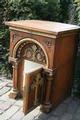 Tabernacle style Romanesque en wood oak / Brass, France 19th century