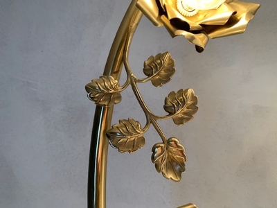 Rose - Bow en Brass / Polished / New Varnished, Belgium 19th century