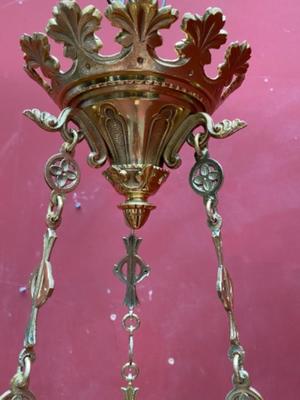 Sanctuary Lamp en Bronze / Polished and Varnished, France 19 th century ( Anno 1865 )