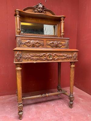 Secretaire en Walnut wood , France 19th century ( anno 1875 )