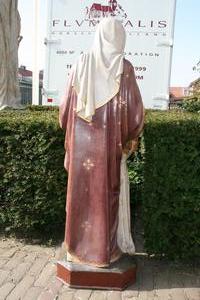 St Anne Statue en PLASTER POLYCHROME, France 19th century