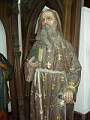 St. Anthony Abbot /  Heremit / Life Size 200 Cm ! en Terra-Cotta polychrome, France 19th century