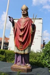 St. Blasius  en plaster polychrome, France 19th century