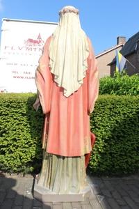 St. Cecilia Statue en plaster polychrome, France 19th century