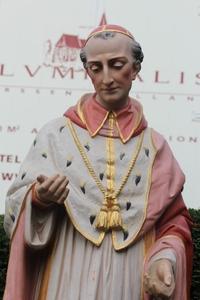 St. Charles en Terra-Cotta polychrome, France 19th century