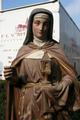 St. Clara Statue en Terra-Cotta polychrome, France 19th century